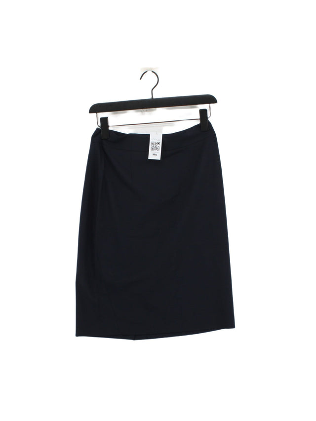 Theory Women's Midi Skirt UK 4 Blue Wool with Elastane