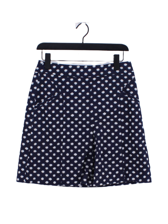 Boden Women's Midi Skirt UK 10 Blue Cotton with Polyester