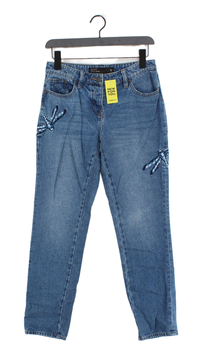 Next Women's Jeans UK 8 Blue Cotton with Viscose
