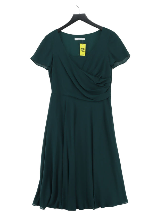 Jacques Vert Women's Maxi Dress UK 12 Green 100% Polyester