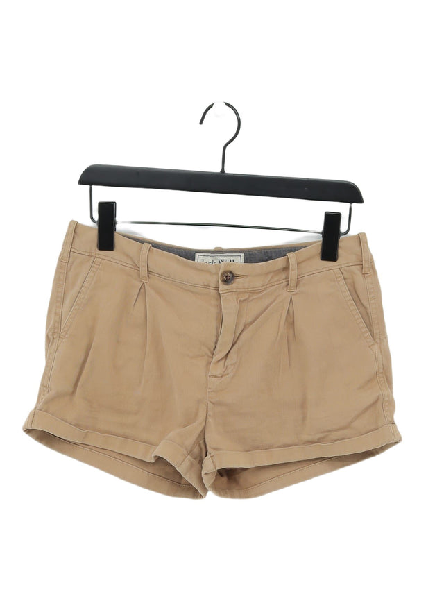 Jack Wills Women's Shorts UK 10 Tan Cotton with Elastane