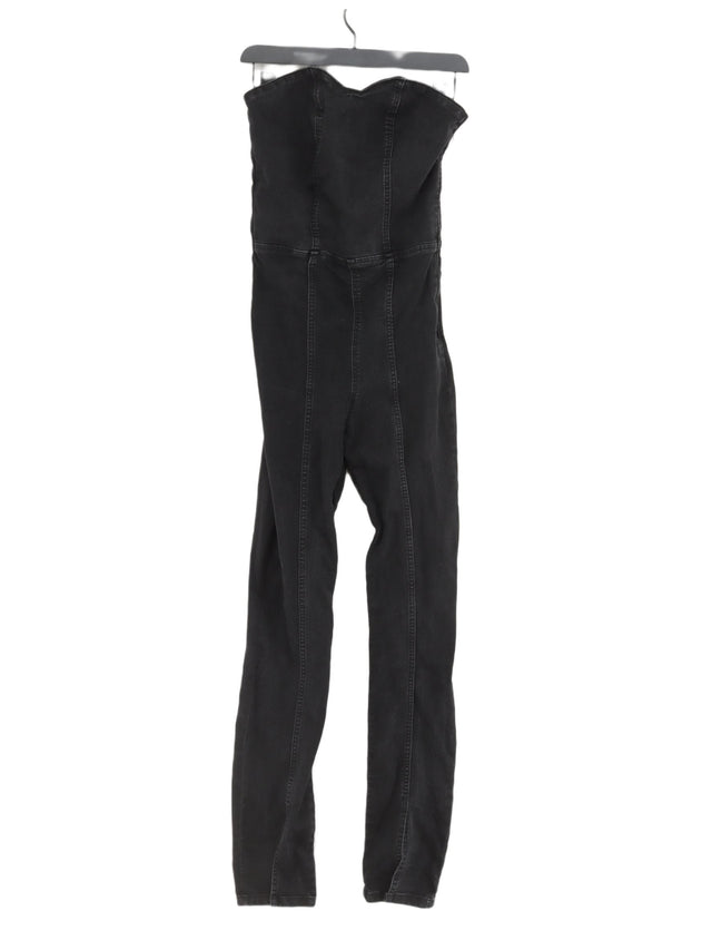 Zara Women's Jumpsuit M Black Cotton with Elastane, Polyester