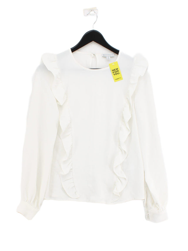Warehouse Women's Blouse UK 8 White 100% Polyester
