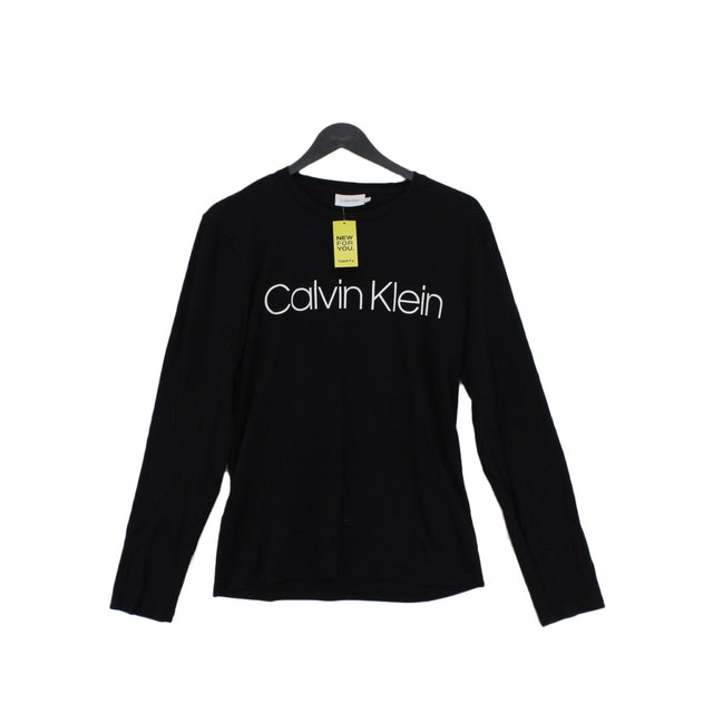 Calvin Klein Women's T-Shirt S Black 100% Cotton