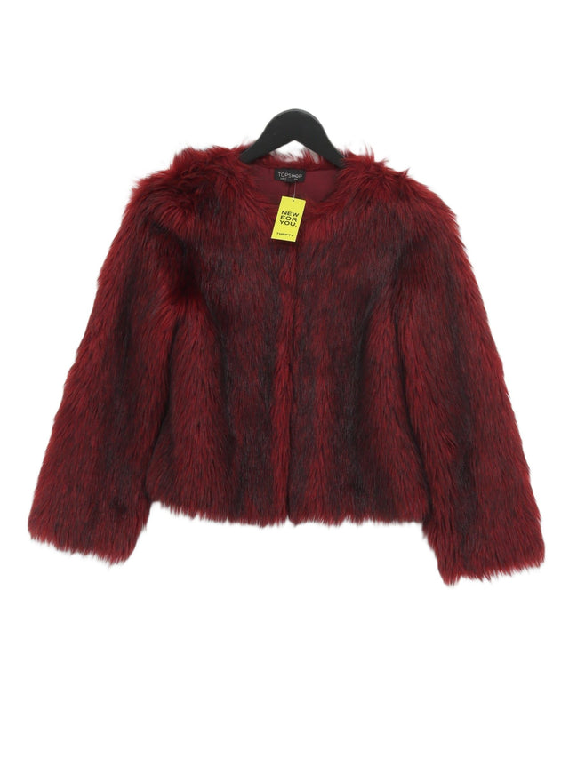 Topshop Women's Cardigan UK 8 Red 100% Polyester