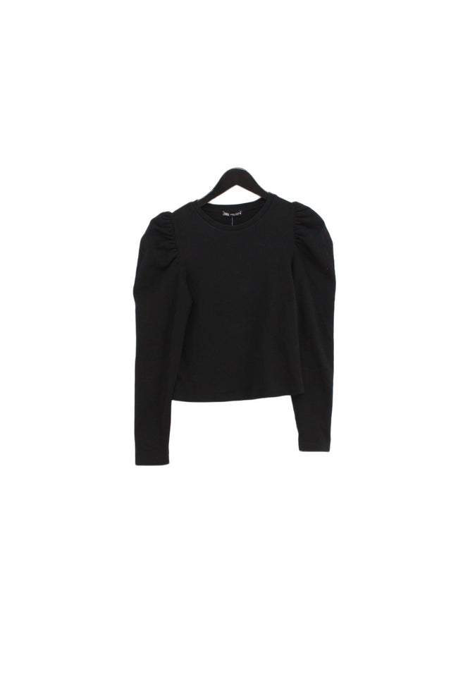 Zara Women's Jumper S Black Cotton with Polyester