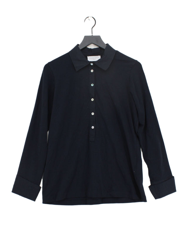 The Shirt Company Women's Shirt UK 14 Blue Cotton with Elastane