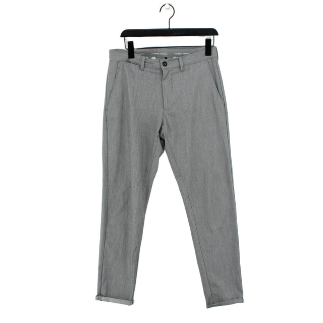 Zara Women's Suit Trousers W 38 in Grey Elastane with Viscose
