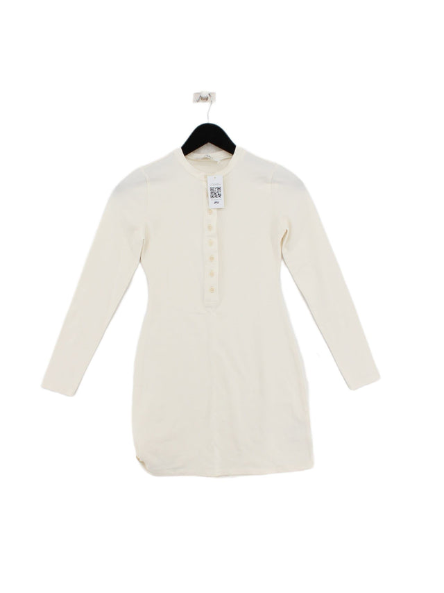 Reformation Women's Midi Dress XS White Cotton with Spandex