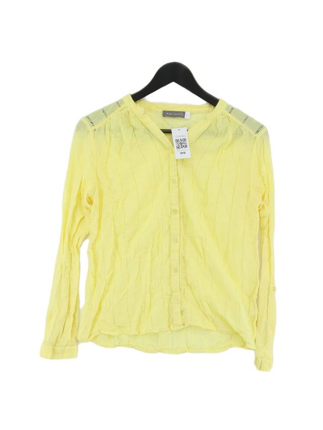 Mint Velvet Women's Shirt UK 8 Yellow 100% Cotton