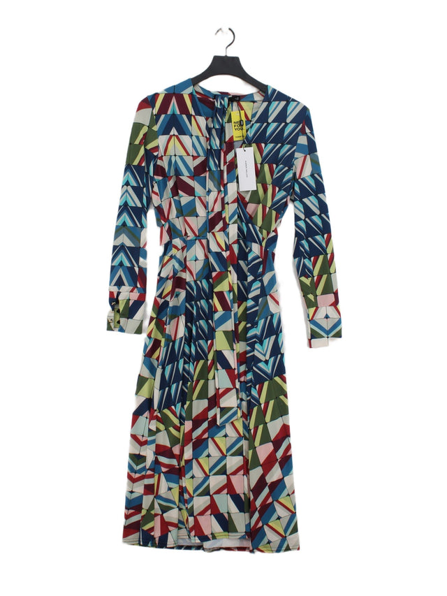 Karen Millen Women's Midi Dress UK 12 Multi Polyester with Spandex