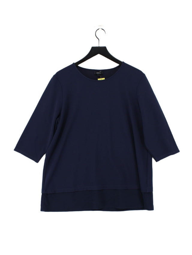 Next Women's Top UK 20 Blue Polyester with Elastane