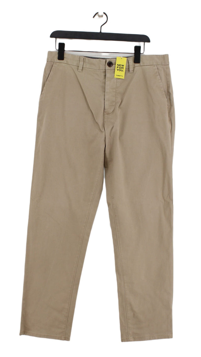 Next Men's Suit Trousers W 38 in Tan Cotton with Elastane