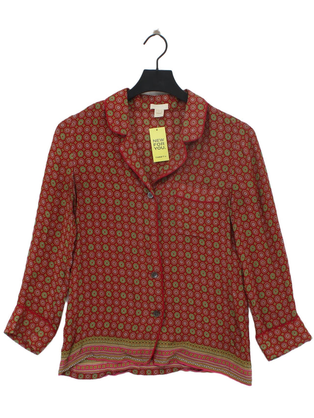 J. Crew Women's Blouse UK 4 Red 100% Other