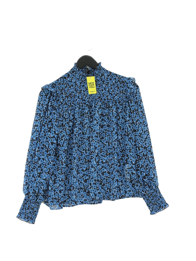New Look Women's Top UK 6 Blue 100% Polyester