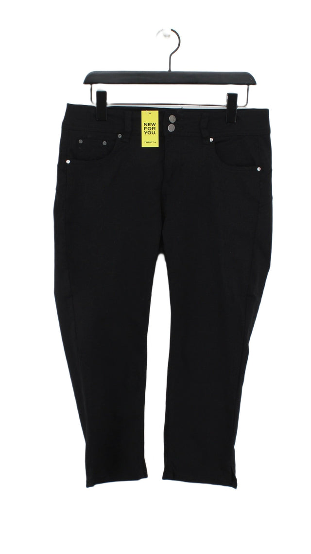 Fransa Women's Jeans UK 12 Black Viscose with Polyamide