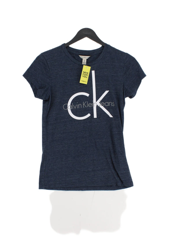 Calvin Klein Women's T-Shirt XS Blue Rayon with Other