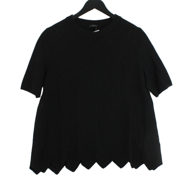 COS Women's Top L Black Viscose with Other