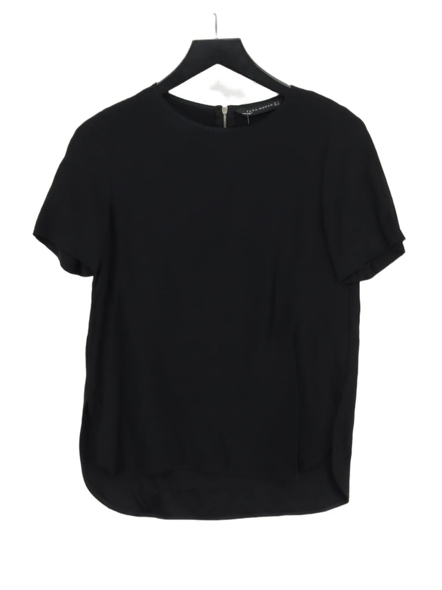 Zara Women's Top S Black Viscose with Polyester