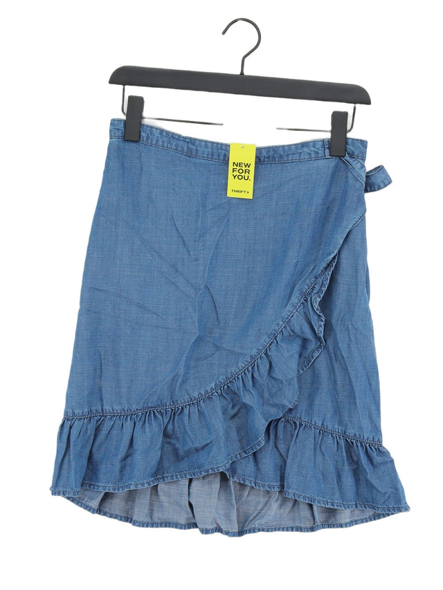 Next Women's Midi Skirt UK 10 Blue 100% Lyocell Modal