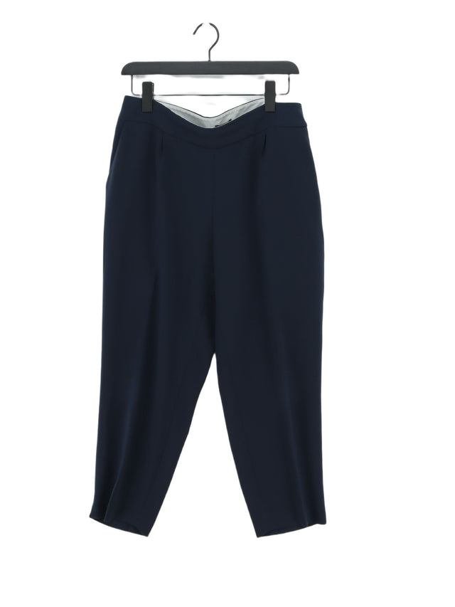 J. Crew Women's Suit Trousers UK 10 Blue 100% Polyester