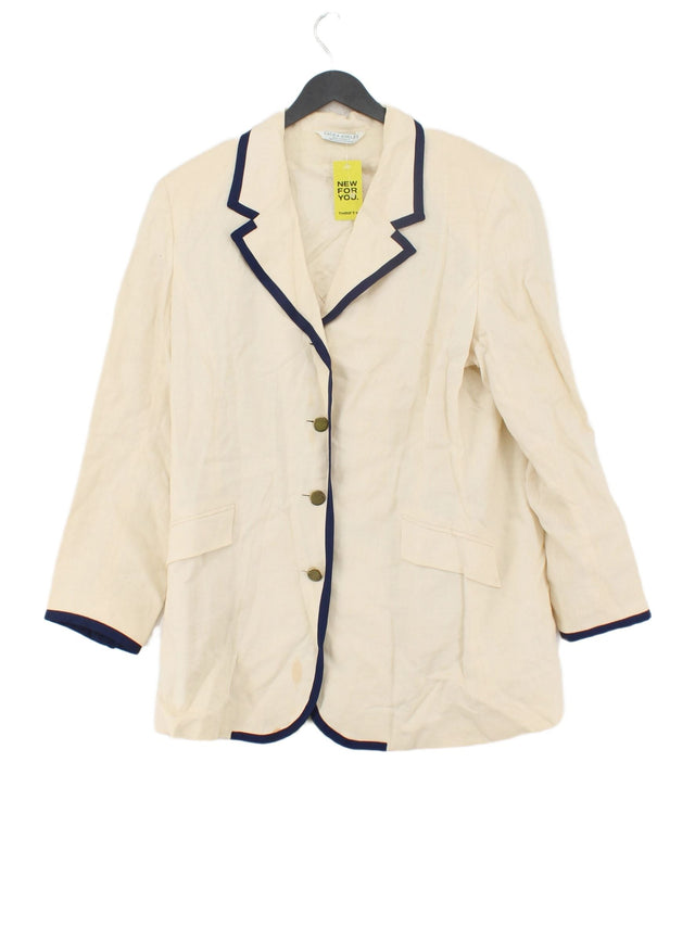 Laura Ashley Women's Blazer Chest: 38 in Yellow 100% Linen