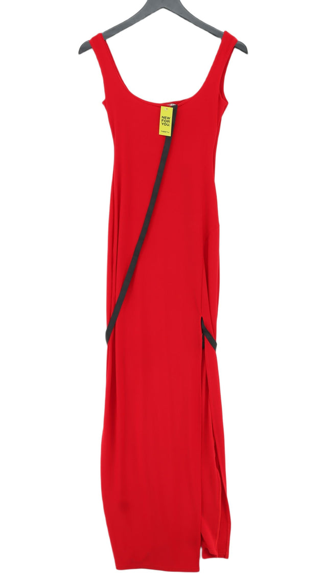 Club London Women's Midi Dress UK 6 Red Polyester with Elastane