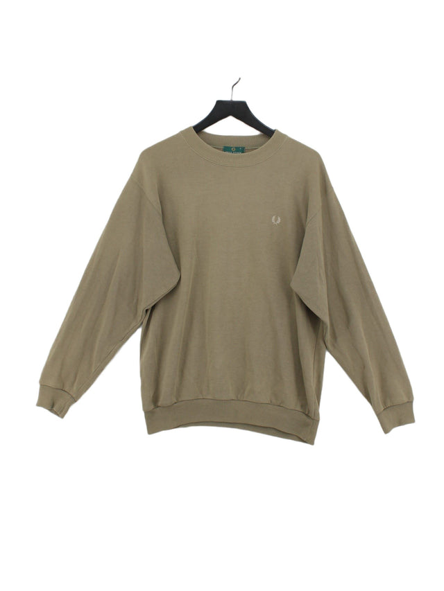Fred Perry Men's Jumper L Green Cotton with Polyester