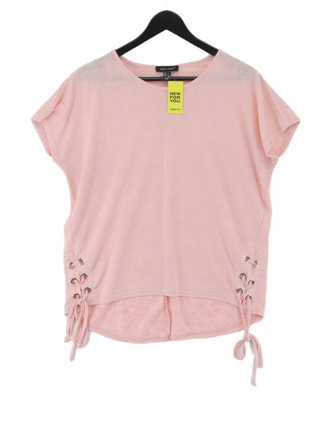 New Look Women's Top S Pink 100% Polyester