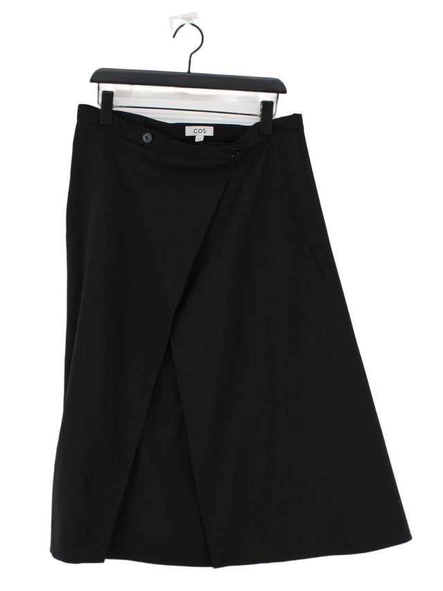 COS Women's Midi Skirt UK 16 Black 100% Wool