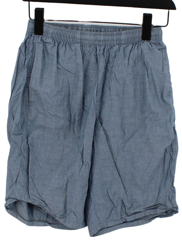 Uniqlo Men's Shorts M Blue 100% Cotton