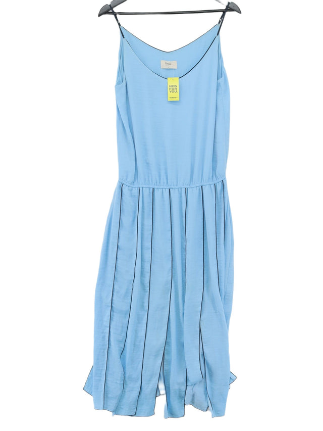 Hush Women's Midi Dress UK 12 Blue 100% Polyester