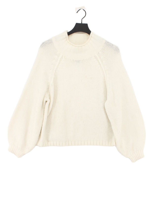 MNG Women's Jumper M Cream Acrylic with Polyamide, Polyester