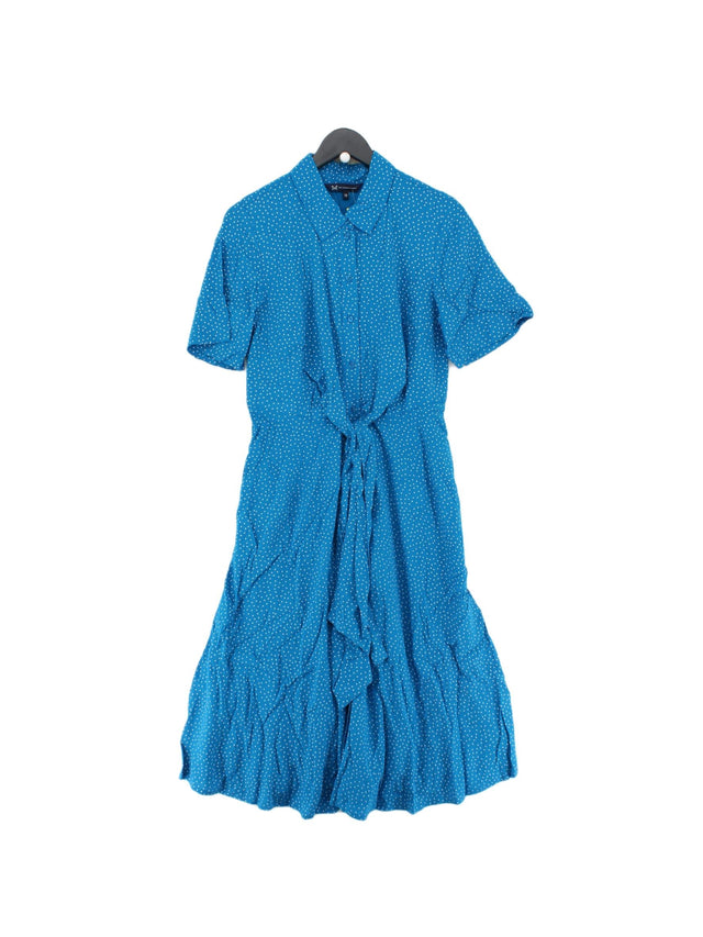 Crew Clothing Women's Maxi Dress UK 12 Blue 100% Viscose