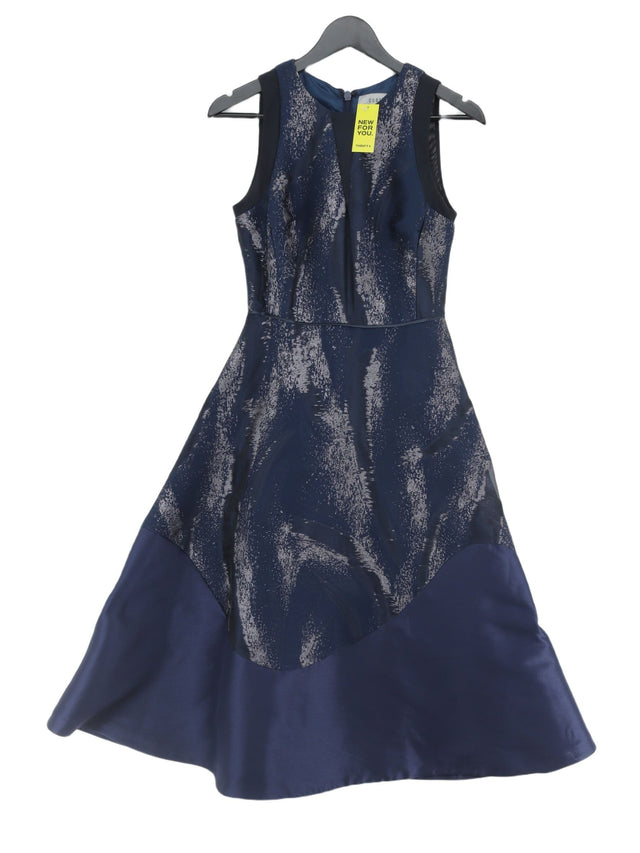 Coast Women's Midi Dress UK 8 Blue Polyester with Elastane, Polyamide