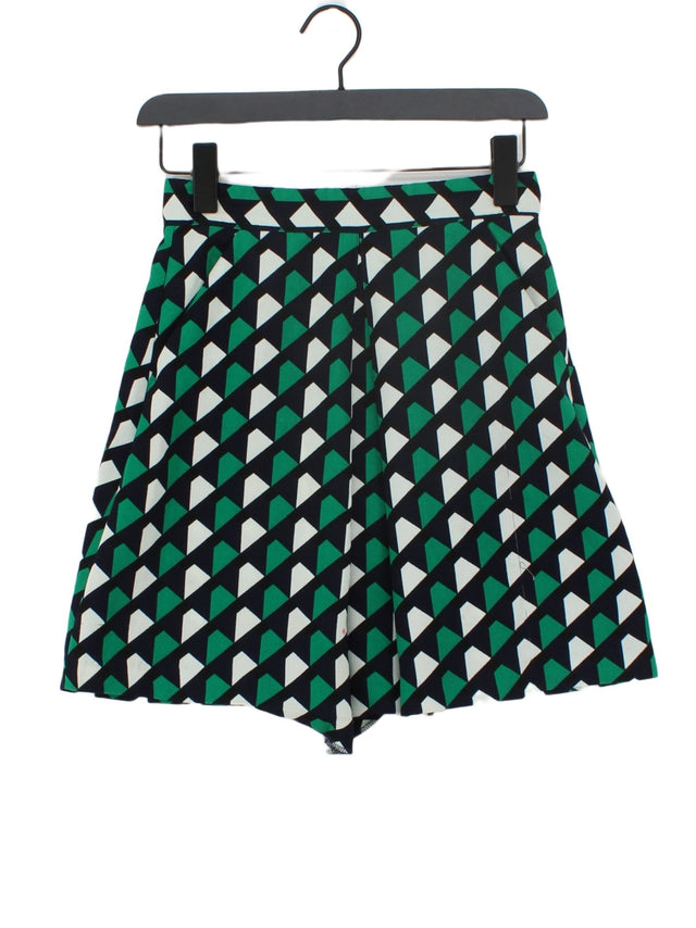 Louche Women's Mini Skirt UK 8 Blue Polyester with Cotton, Elastane, Nylon