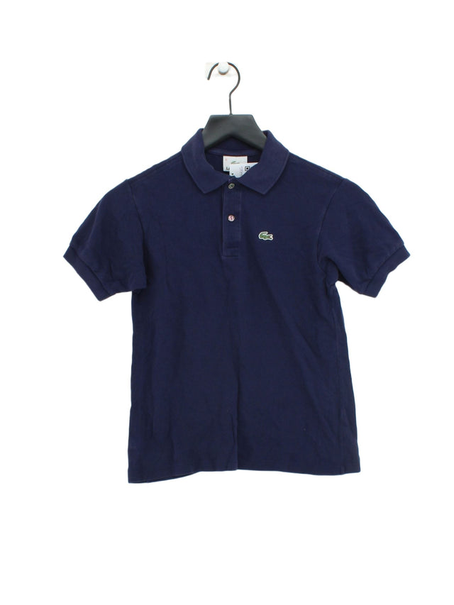 Lacoste Women's Polo UK 12 Blue 100% Cotton