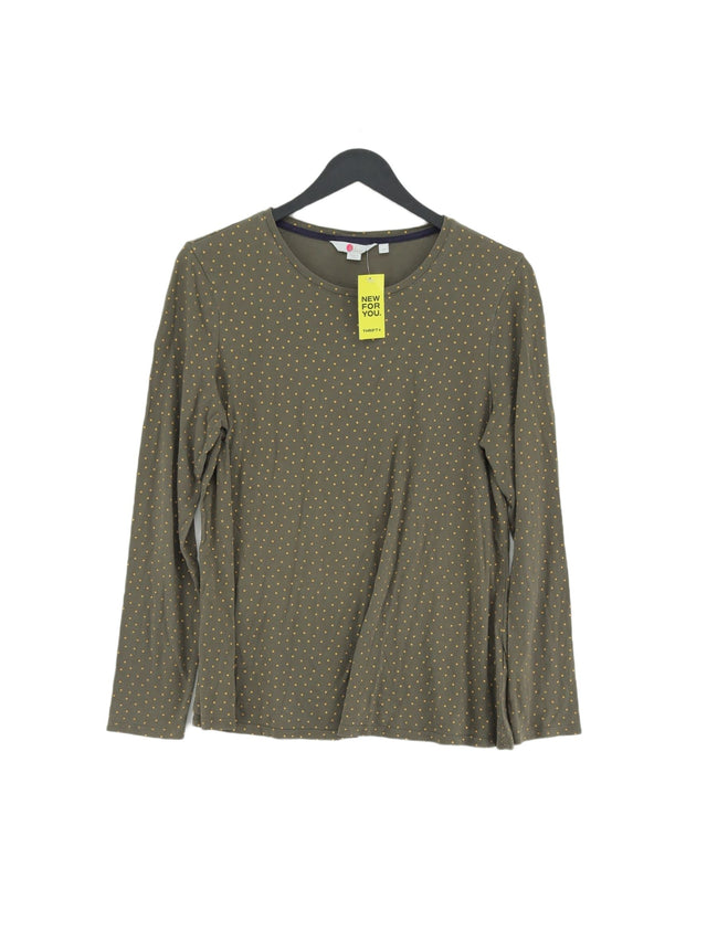 Boden Women's T-Shirt M Green Cotton with Lyocell Modal