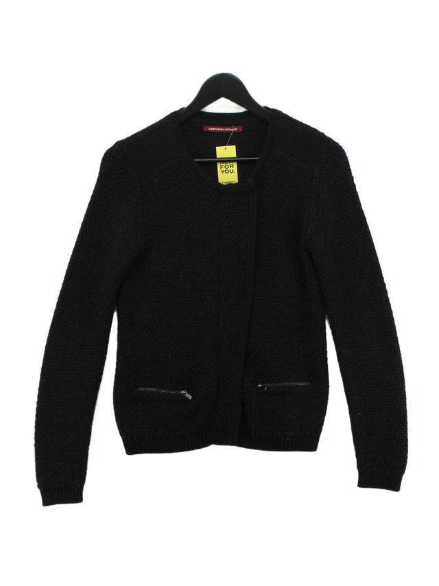 Comptoir Des Cotonniers Women's Cardigan XS Black Cotton with Wool