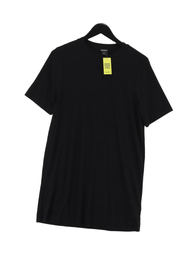 Monki Women's Midi Dress S Black Viscose with Elastane, Other, Polyester