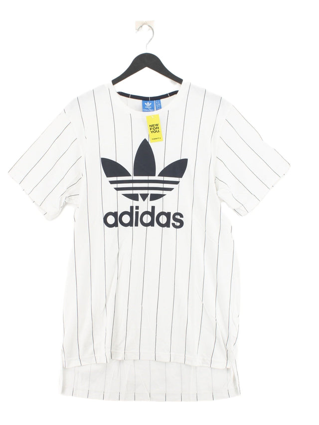 Adidas Men's T-Shirt L White 100% Cotton