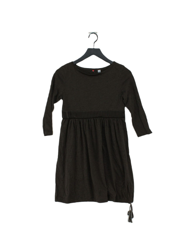 Uniqlo Women's Midi Dress S Brown Cotton with Polyester