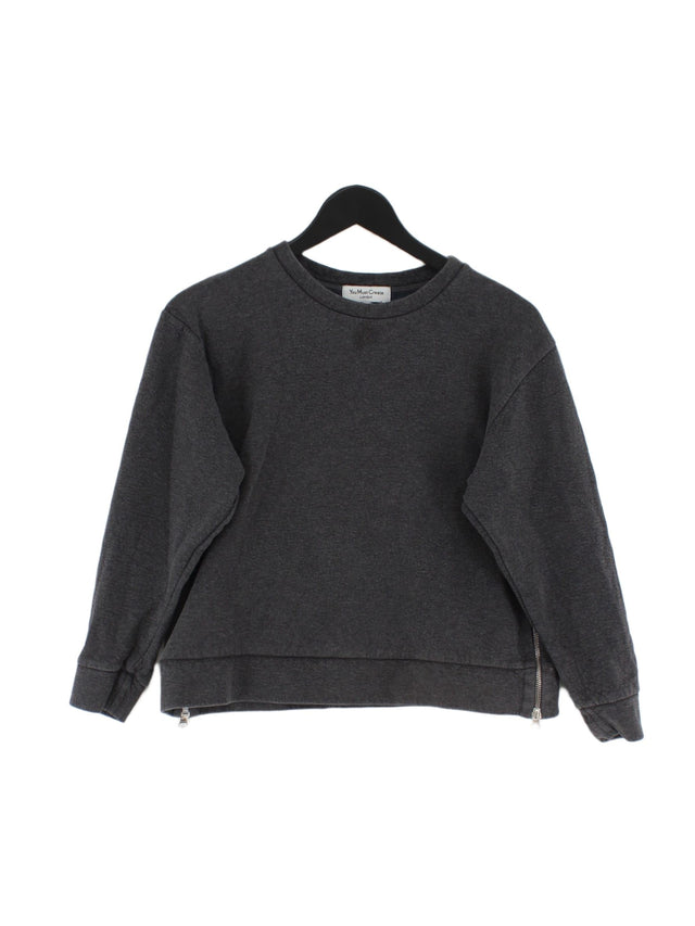 YouMustCreate Women's Jumper XS Grey Cotton with Other