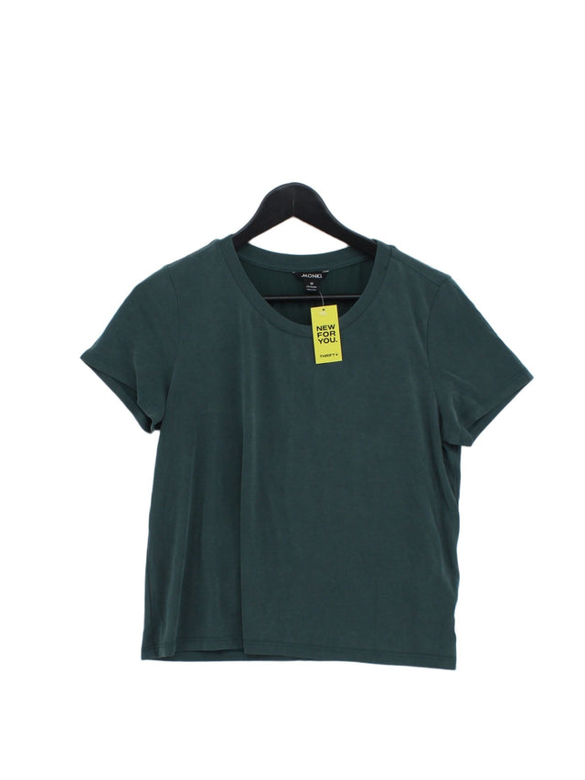 Monki Women's T-Shirt M Green Lyocell Modal with Polyester