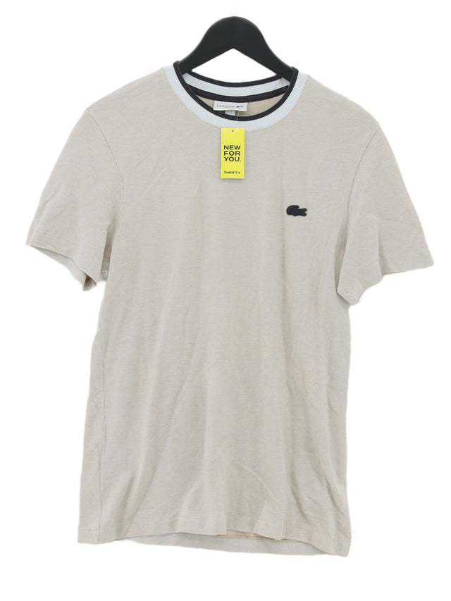 Lacoste Men's T-Shirt M Cream 100% Cotton