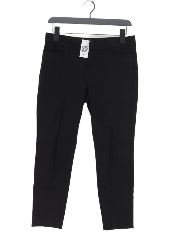 Banana Republic Women's Suit Trousers W 30 in Black Rayon with Cotton, Elastane