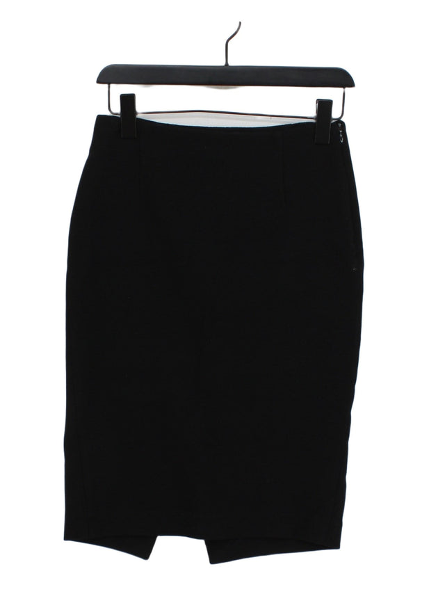 Massimo Dutti Women's Midi Skirt UK 8 Black 100% Other