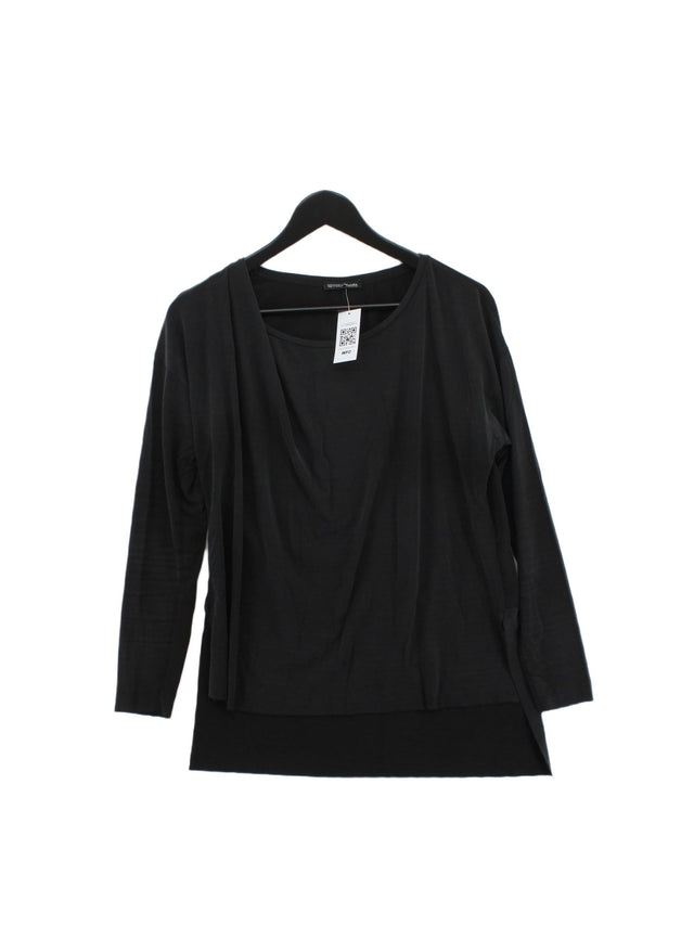 Zara Women's T-Shirt M Black Elastane with Other, Polyester