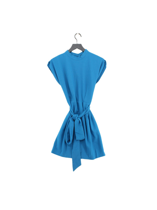Closet Women's Midi Dress UK 12 Blue Polyester with Elastane