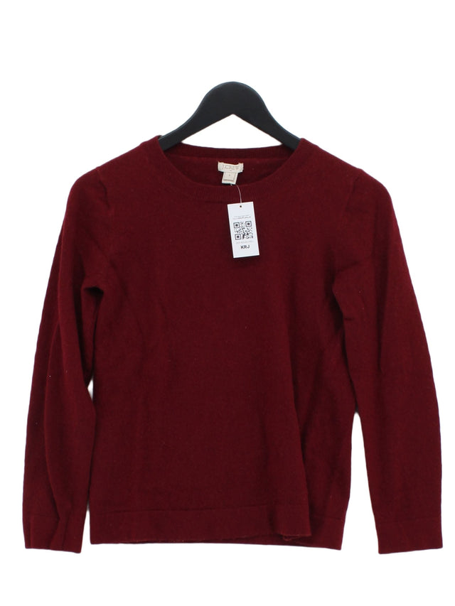 J. Crew Women's Jumper S Red Cotton with Nylon, Wool